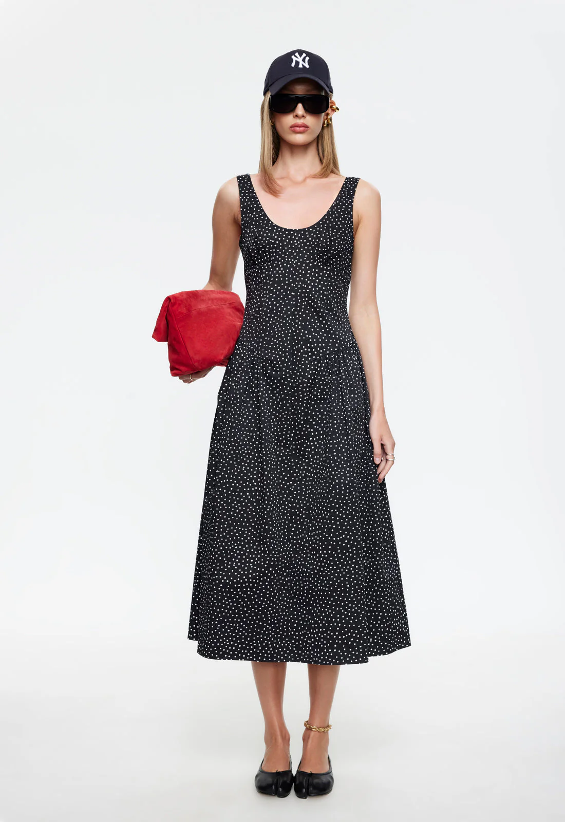 LUNA ROSA MAXI DRESS - NOIR POLKA