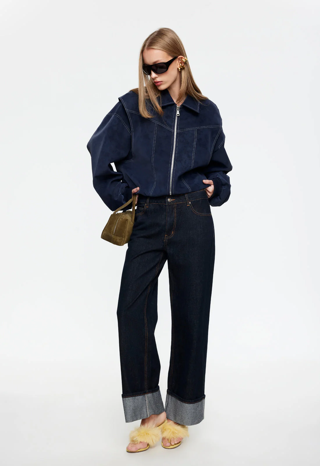 TOP MODEL CUFFED JEAN - DARK DENIM