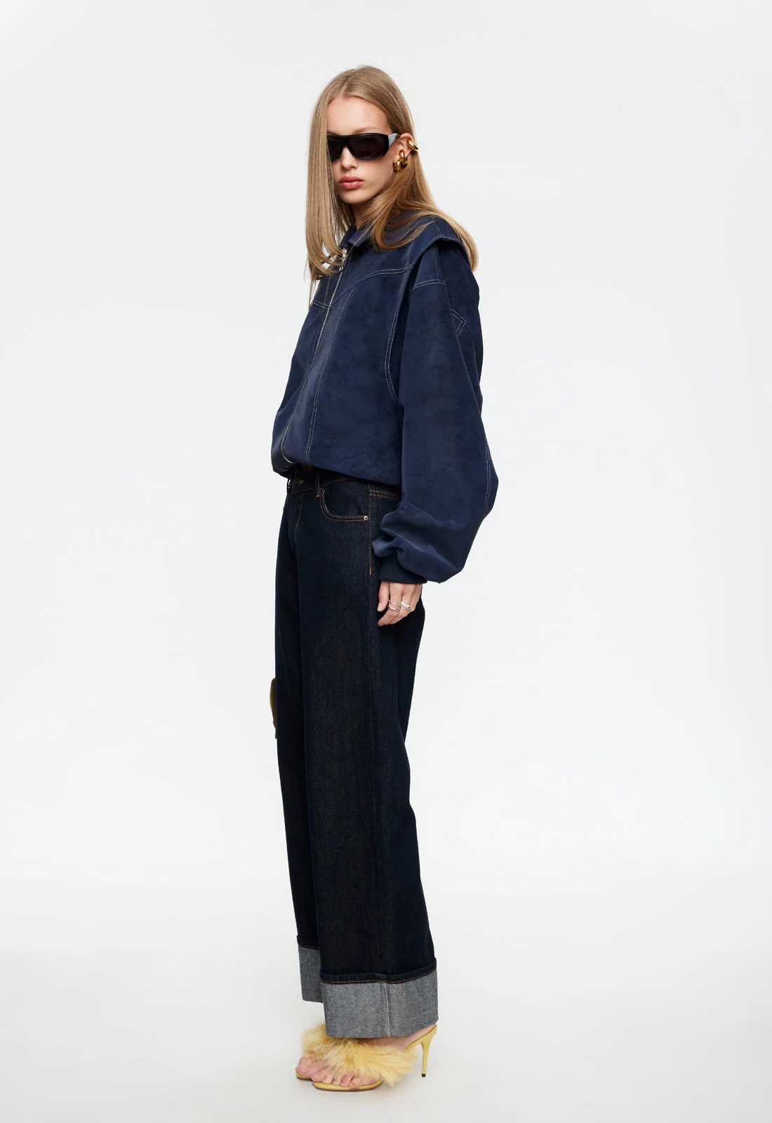 TOP MODEL CUFFED JEAN - DARK DENIM