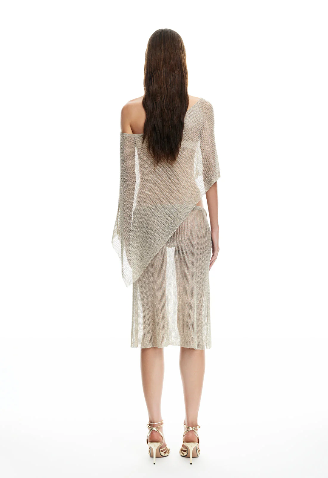 LUMINOUS MIDI SKIRT - TOPAZ
