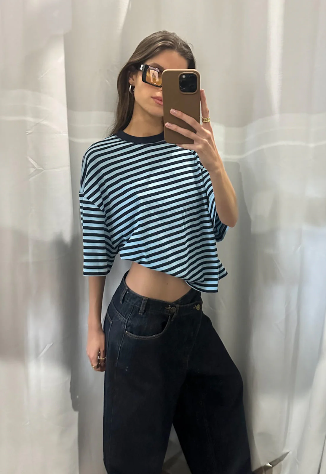 3842-bloom-short-sleeve-navy-sea-stripe-1.webp BLOOM SHORT SLEEVE - NAVY SEA STRIPE